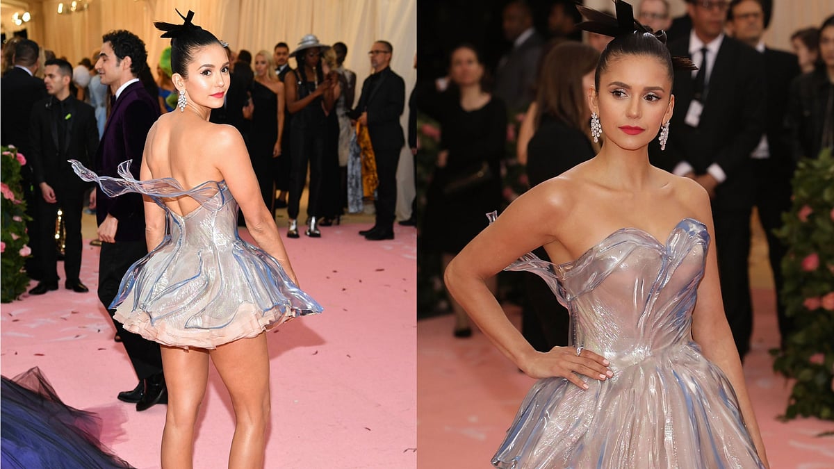 Nina Dobrev in ‘glass’ 3D dress  - null