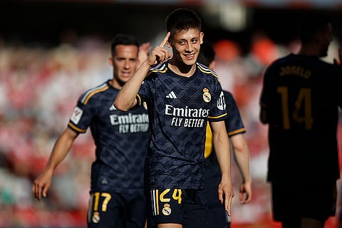 Arda Guler celebrates scoring his side's 2nd goal