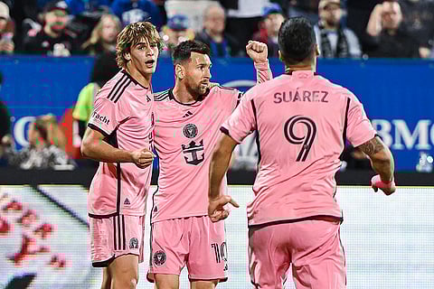 Benjamin Cremaschi celebrates after scoring a goal