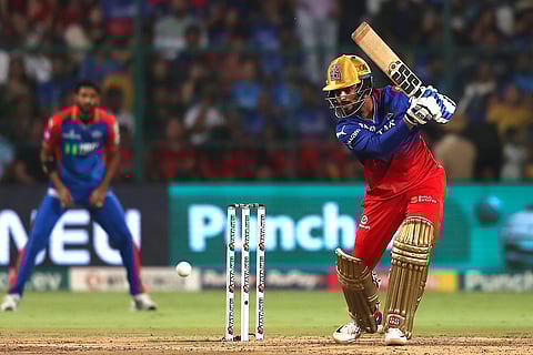 RCB's Rajat Patidar plays a shot
