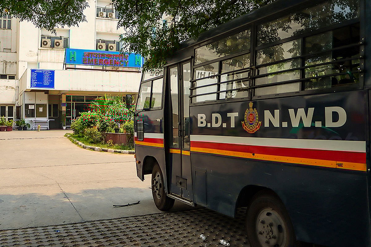 Bomb squad at Deep Chand Bandhu Hospital in Delhi