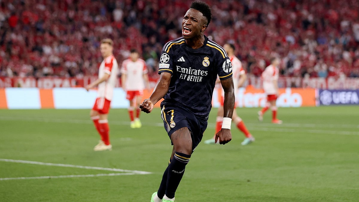 Vinicius Junior scored twice against Bayern Munich.