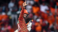 SRH At IPL 2026: Check First-Half Schedule Of Sunrisers Hyderabad Matches In Indian Premier League File Photo : Sunrisers Hyderabad's Abhishek Sharma celebrates reaching his half-century against Punjab Kings in match 69 of Indian Premier League 2024 on Sunday (May 19).
