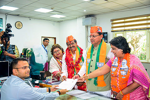 BJP's Harsh Malhotra files nomination