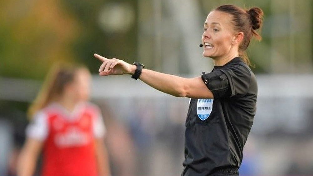 File Photo : Rebecca Welch was the first woman to referee in English Men's Pro League.