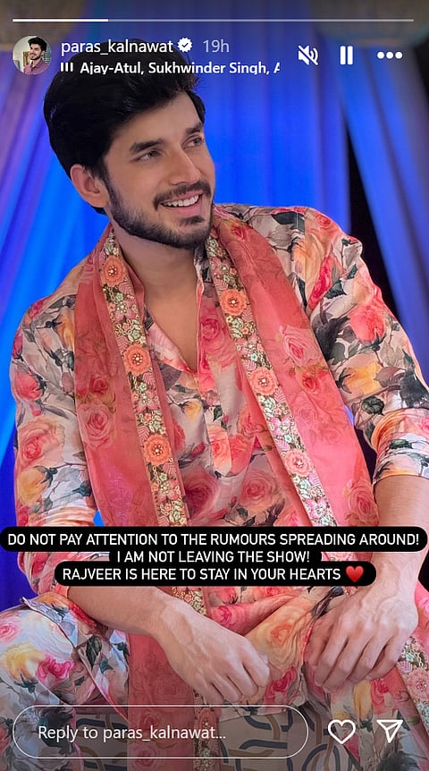 Paras Kalnawat's Instagram Story