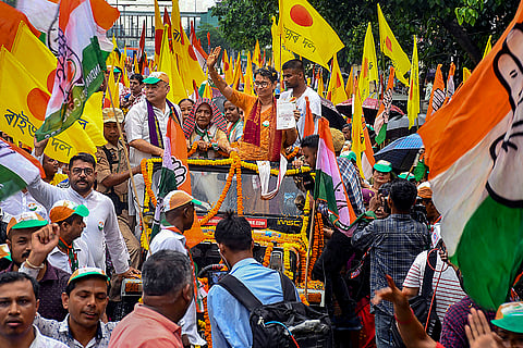 Mira Borthakur campaigns for LS polls