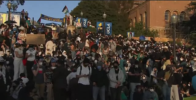 Tension Grows On UCLA Campus As Police Order Dispersal Of Large Pro-Palestinian Gathering