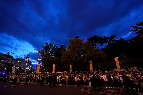 Madrid supporters celebration at Cibeles Square