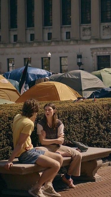 Students at the Columbia University campus