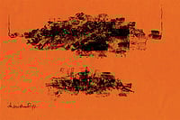 x : Artwork: Turbulent Echoes by Naushad Gayoor