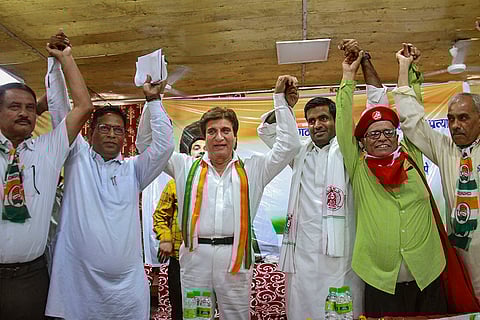 Raj Babbar campaigns for LS polls in Haryana