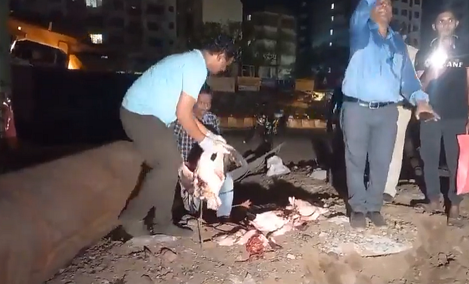 Screen grab from video posted on X/@mumbaitez