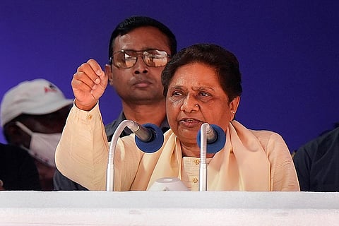 Mayawati campaigns in Lucknow