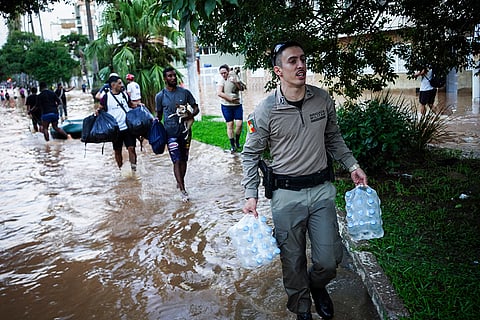 Relief aid to flood victims