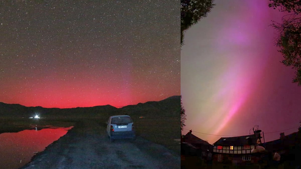 X : Solar Storm Triggers Auroras in Hanle, Ladakh