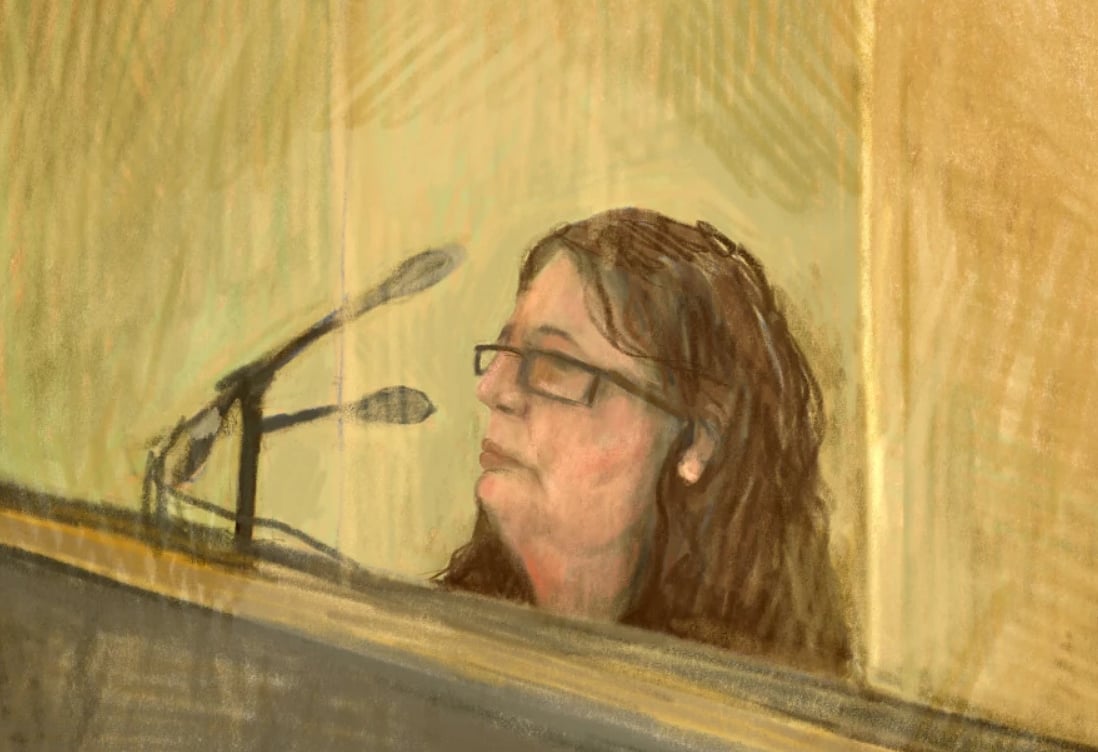 AP : In this courtroom sketch, Erin Patterson appears in Latrobe Valley Magistrates Court, Victoria, Nov. 3, 2023. Patterson, accused of serving her ex-husband’s parents with poisonous mushroom |