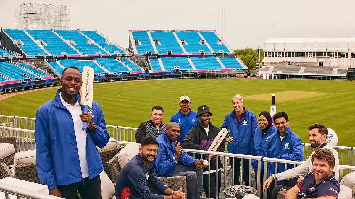 Usain Bolt was present at the official launch of the Nassau County International Cricket Stadium in New York - X/@T20WorldCup