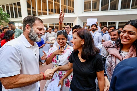 Rahul Gandhi at Nyay Manch programme
