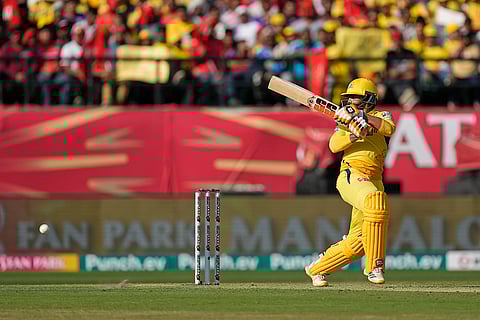 CSK's Ravindra Jadeja bats