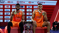 Badminton Photo.  : Indian men's doubles pair of Satwiksairaj Rankireddy and Chirag Shetty will face Chen Zhi Yi and Presley Smith at the BWF India Open Super 750 round in January 14, 2026.