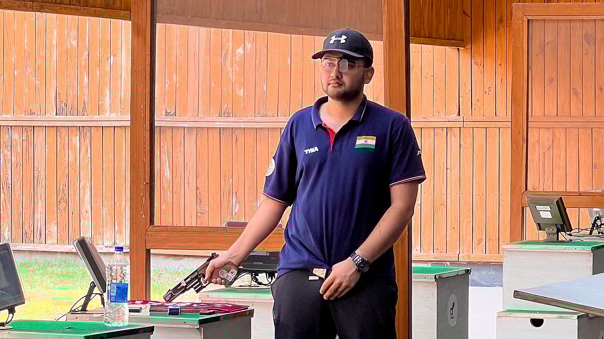 Photo: X/ @RevSportz : Anish Bhanwala missed just four to finish with 36 hits for the win.