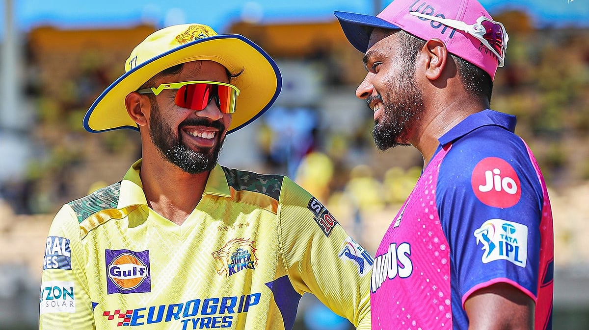 X/@IPL : CSK skipper Ruturaj Gaikwad with RR captain Sanju Samson