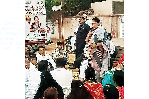All in the family: Ajit Pawar’s wife Sunetra Pawar in campaign mode