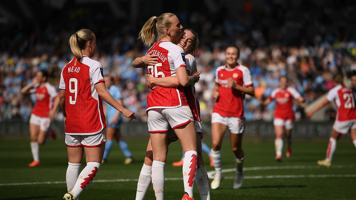 Arsenal stunned Man City late in the Women's Super League. - null