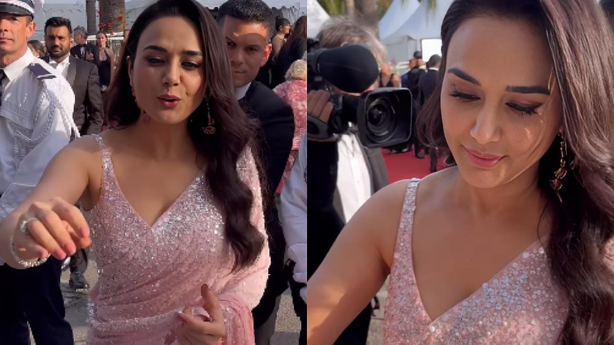 X : Preity Zinta in saree on the red carpet of Cannes 2024