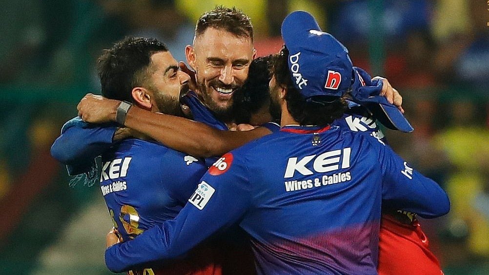 RCB players celebrate after qualifying for IPL 2024 playoffs. - X/@RCBTweets