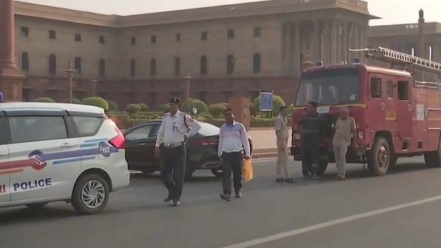 MHA received bomb threat mail on Wednesday | - Screen grab from video posted on X/ANI