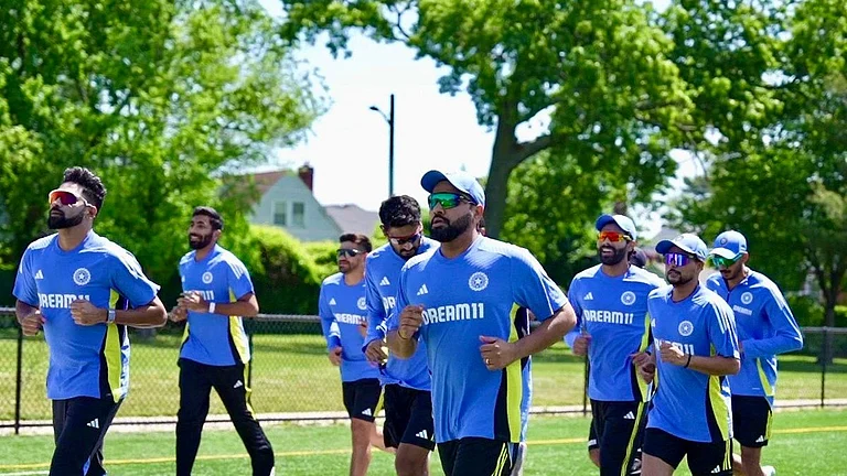 Indian team had its first practice session on Wednesay - X/@ImRo45