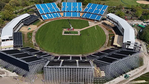 Nassau County International Cricket Stadium in New York.