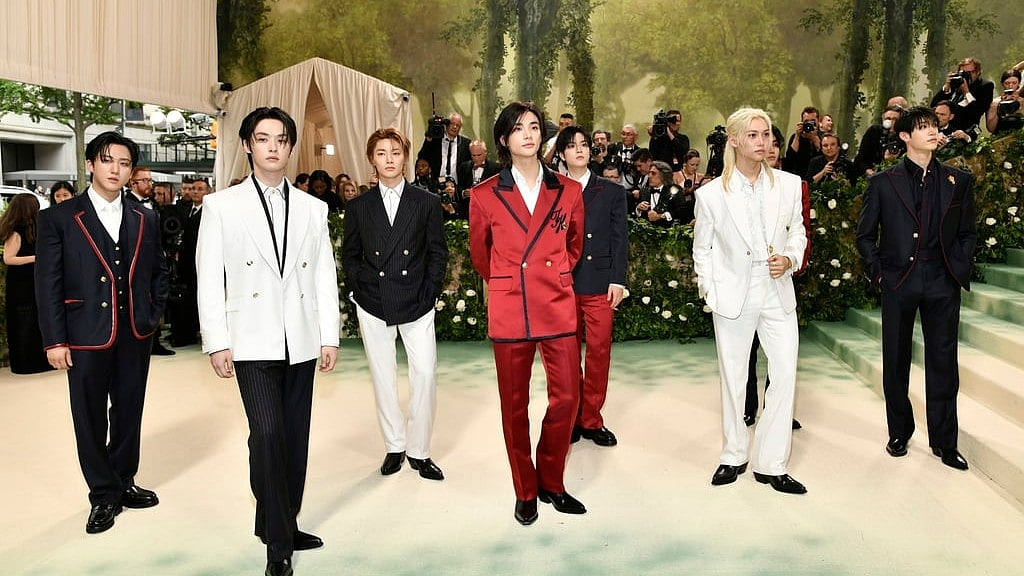 Stray Kids at the 2024 Met Gala - Evan Agostini/Invision/AP