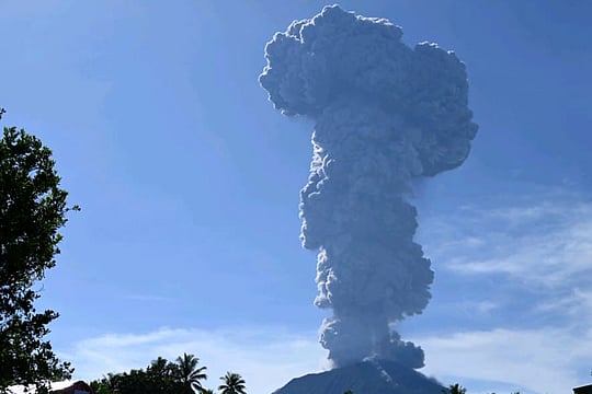 Indonesia's Mount Ibu Erupts 3 Times, Spewing Lava And Clouds Of Grey Ash