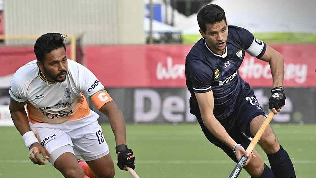 harmanpreet singh in action X @TheHockeyIndia