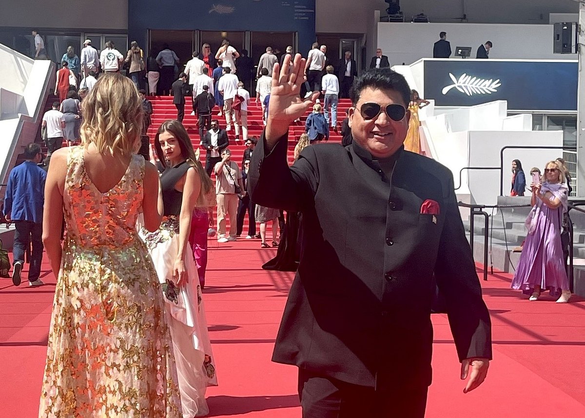 Captain Rahul Bali walking the red carpet at Cannes.