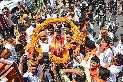 Anurag Thakur campaigns in Basti