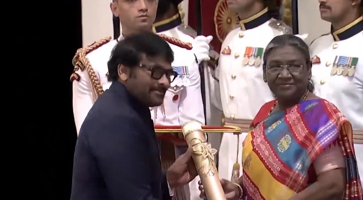PTI : President Droupadi Murmu confers Padma Vibhushan to actor Chiranjeevi |