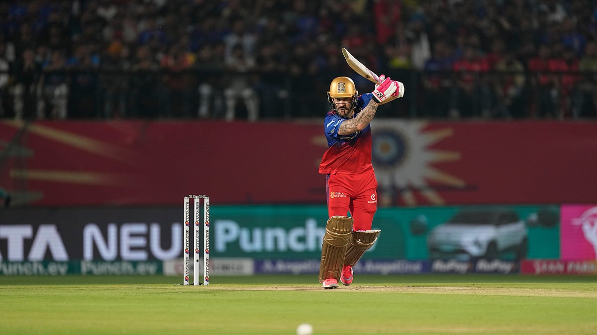 Faf du Plessis for RCB in IPL 2024. AP Photo