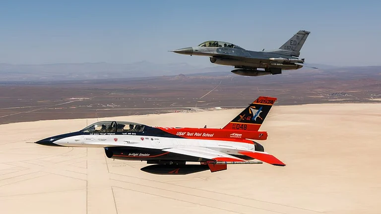 Kendall flew in an X-62A VISTA at Edwards AFB on May 2, to experience first  AI Aicraft. - X