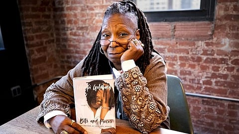 Whoopi Goldberg with her book 'Bits and Pieces: My Mother, My Brother, and Me'