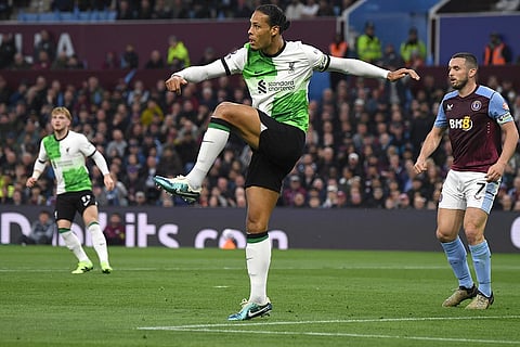 Liverpool's Virgil van Dijk in action