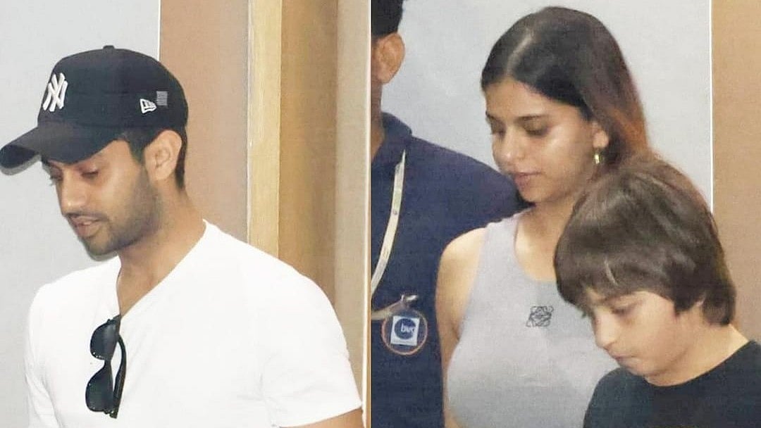 Instagram@yogenshah : Suhana Khan, AbRam and Agastya Nanda spotted at airport