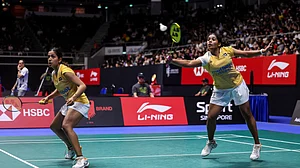 BWF/Badminton Photo : Indian women's doubles pairing of Treesa Jolly and Gayatri Gopichand.
