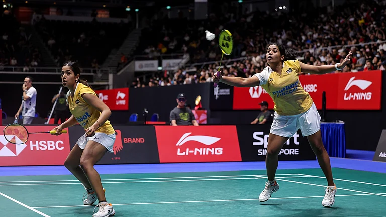 Indian women's doubles pairing of Treesa Jolly and Gayatri Gopichand. - BWF/Badminton Photo