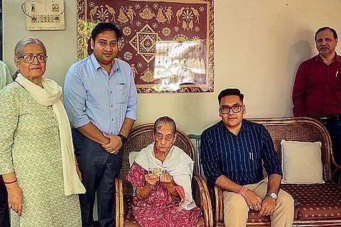 101 year old Bela Sen votes
