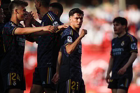 Brahim Diaz celebrates team's 4th goal