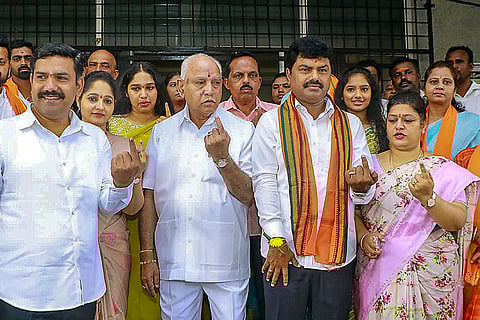 BS Yeddiyurappa votes for 3rd phase